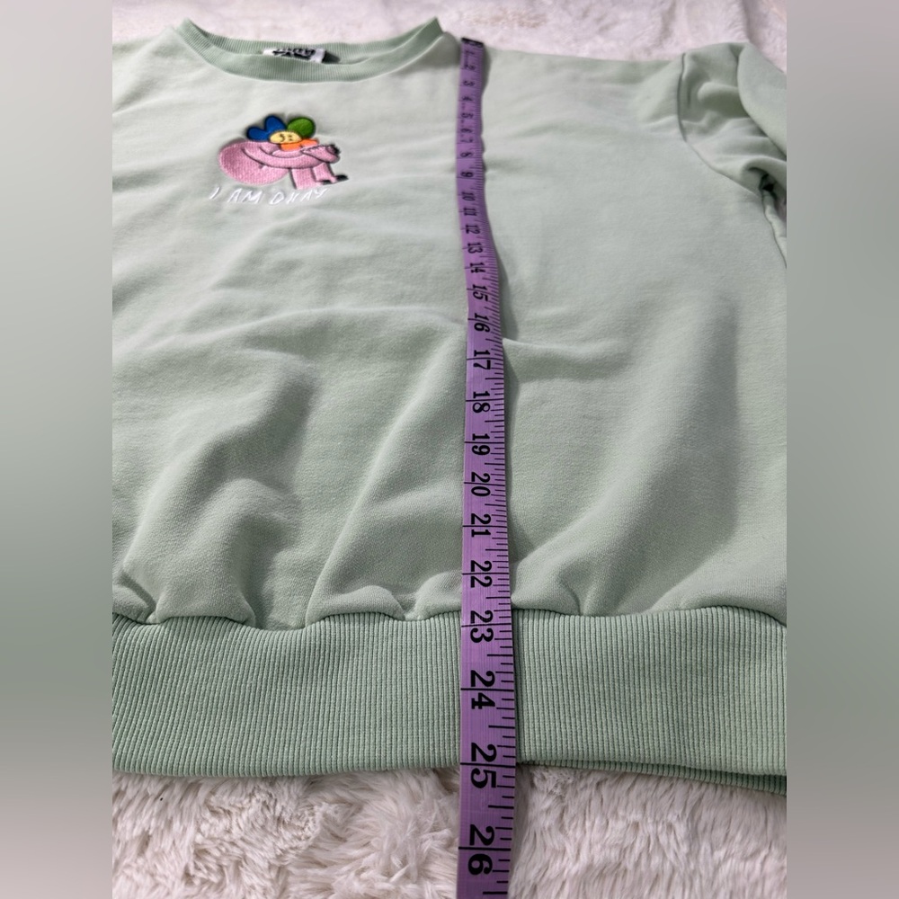 Kina and Tam I’m Okay Mint Sweatshirt Size XXXL Long Sleeve Organic Cotton Emo - Picture 7 of 7